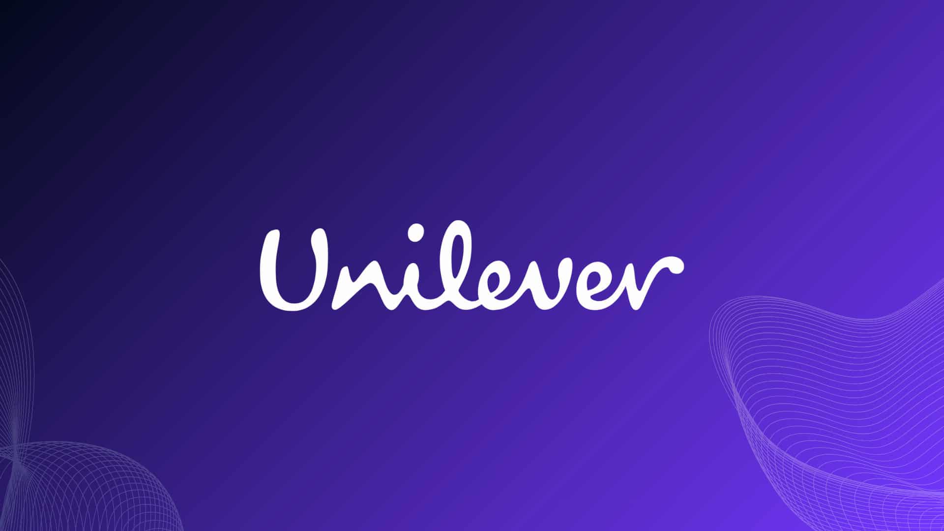 Unilever logo on a purple gradient background.